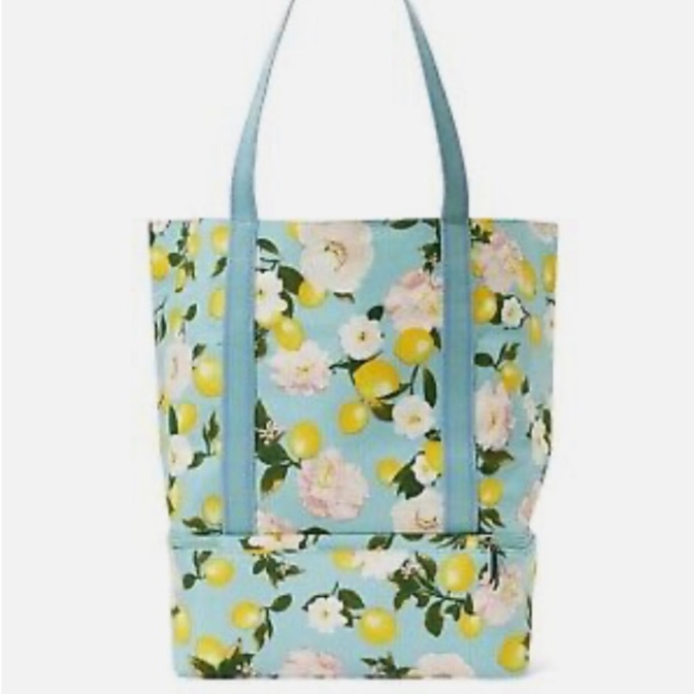 NWT Victoria’s Secret swim cooler tote bag light blue /yellow - Picture 4 of 13
